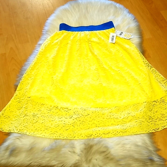 LulaRoe Lola Lace A line Midi Skirt-#0029 - Picture 6 of 8